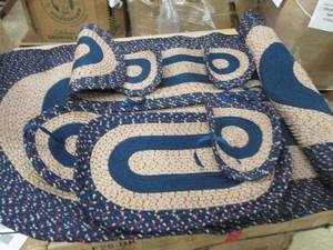 7 piece braided rug set...
