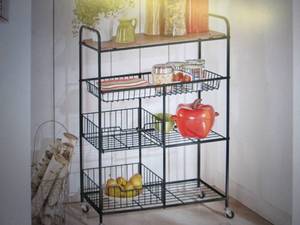 28 inch black rolling kitchen cart...