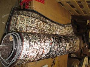 Emerald print 3 piece rug set, area...