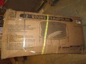 12 round trampoline, no enclosure,...