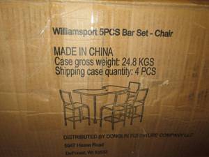 Williamsport bar chair set - CHAIRS ONLY---open box