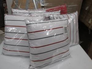 2 16x16 inch pillows, white with re...