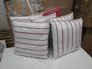 2 16x16 inch pillows, white with re...