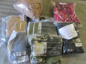 lot 89 image: Assorted Curtain Panels, Valances, ...