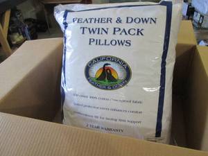lot 95 image: Feather & Down Twin Pack Standard P...