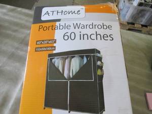 lot 131 image: At Home Portable Wardrobe 60 inche ...