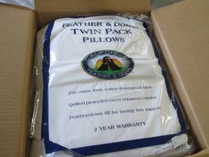lot 104 image: Feather & Down Twin Pack Standard P...
