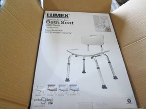 lot 105 image: Lumex Bath Chair open box Retail ...