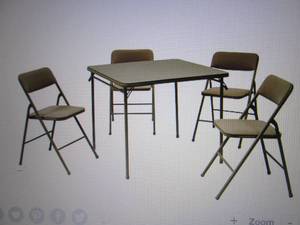 lot 116 image: Cosco 34 Card Table & Padded 4 Cha...