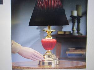 lot 281 image: Touch Table Lamp open box Retail $4...