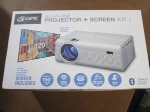 lot 227 image: GPX All in One Projector & Screen K...