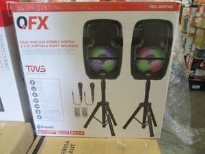 lot 291 image: QFX 8 True Wireless Speaker Set op...