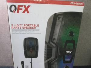 lot 296 image: QFX 2x 6.5 Portable Party Speaker ...