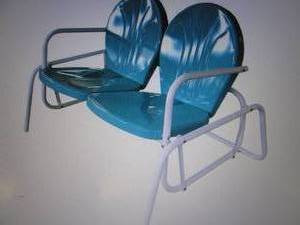 lot 344 image: Retro Steel Double Glider open box ...