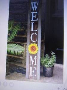 lot 352 image: 44 Welcome Porch Sign with Seasona...