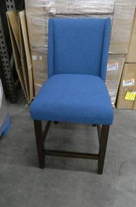 lot 1 image: New Counter Stool by Threshold - BlueBlack Upholstered seat