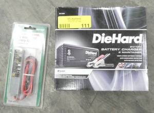 lot 111 image: DieHard Battery Charger and Battery and Alternator tester