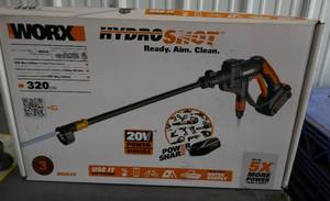 lot 176 image: New HydroShot 20V lithium battery powered water power cleaner