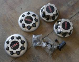 lot 188 image: Hubcaps off a one ton pickup