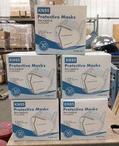 lot 212 image: 5 boxes of KN95 masks - 30box