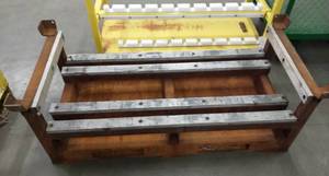 lot 221 image: Heavy steel storage 44 L x 26 Tall x 19 wide  has fork pockets for easy moving
