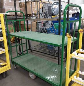 lot 225 image: Like New Uline platform cart 16x60