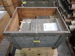 lot 18 image: Large Wood Crate of Vintage Glass Color Separation Plates and Negatives