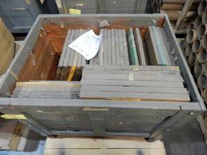 lot 24 image: Large Wood Crate of Vintage Glass Color Separation Plates and Negatives