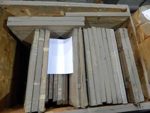 lot 28 image: Large Wood Crate of Vintage Glass Color Separation Plates and Negatives