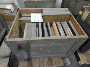 lot 30 image: Large Wood Crate of Vintage Glass Color Separation Plates and Negatives