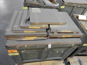 lot 33 image: Large Wood Crate of Vintage Glass Color Separation Plates and Negatives