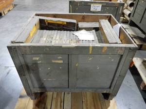 lot 37 image: Large Wood Crate of Vintage Glass Color Separation Plates and Negatives