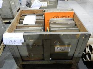 lot 41 image: Large Pallet of Vintage Glass Color Separation Plates and Negatives