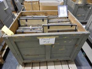 lot 55 image: Large Wood Crate of Vintage Glass Color Separation Plates and Negatives