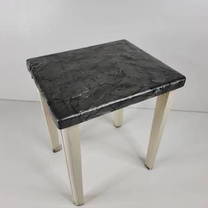 lot 09 image: Vintage 1950s Vogue Bathroom Furniture Vinyl -Topped Small Vanity Table