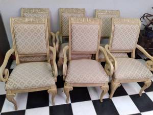 6 vintage dining chairs Good Shape...