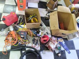 large lot of garage items includes ...
