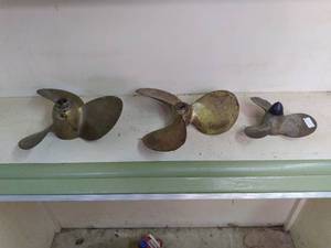 2 brass, one unknown vintage boat p...