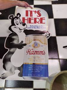 1983 Hamms Beer Poster Great Shap...
