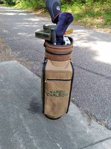 personalized golf bag full of clubs...