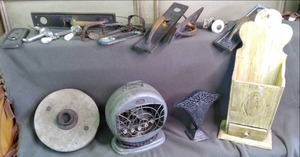 vintage door hardware, heater, lett...