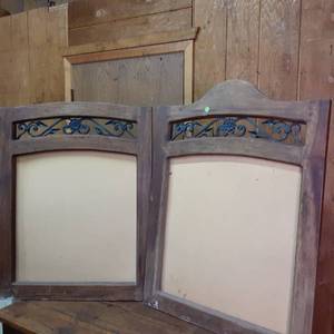 Pair of Solid Wood Matching Vintage...