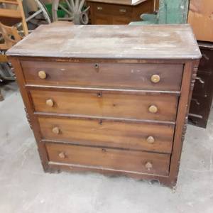 Solid Wood Vintage 4 drawer tall bo...