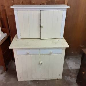 Solid Wood white and ivory painted ...