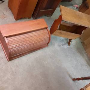 Solid Wood roll top desk tray and o...