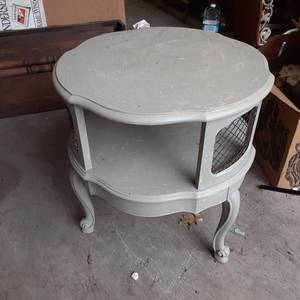 Round Decorative Painted wood end t...