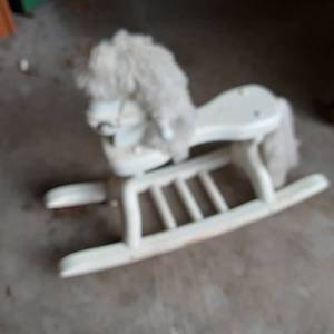 White painted Solid Wood rocking ho...