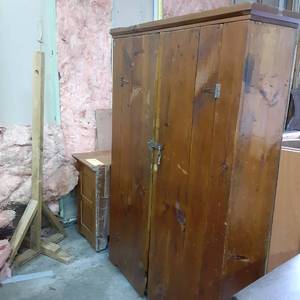 Solid Wood Vintage Pantry Cabinet t...