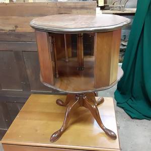 Solid Wood 19 Round Vintage Revolv...
