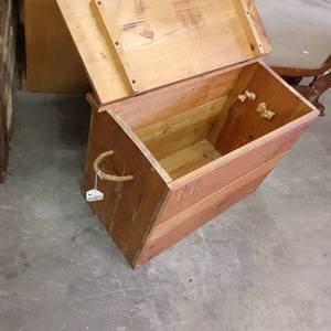 Vintage solid Wood Storage truck wi...